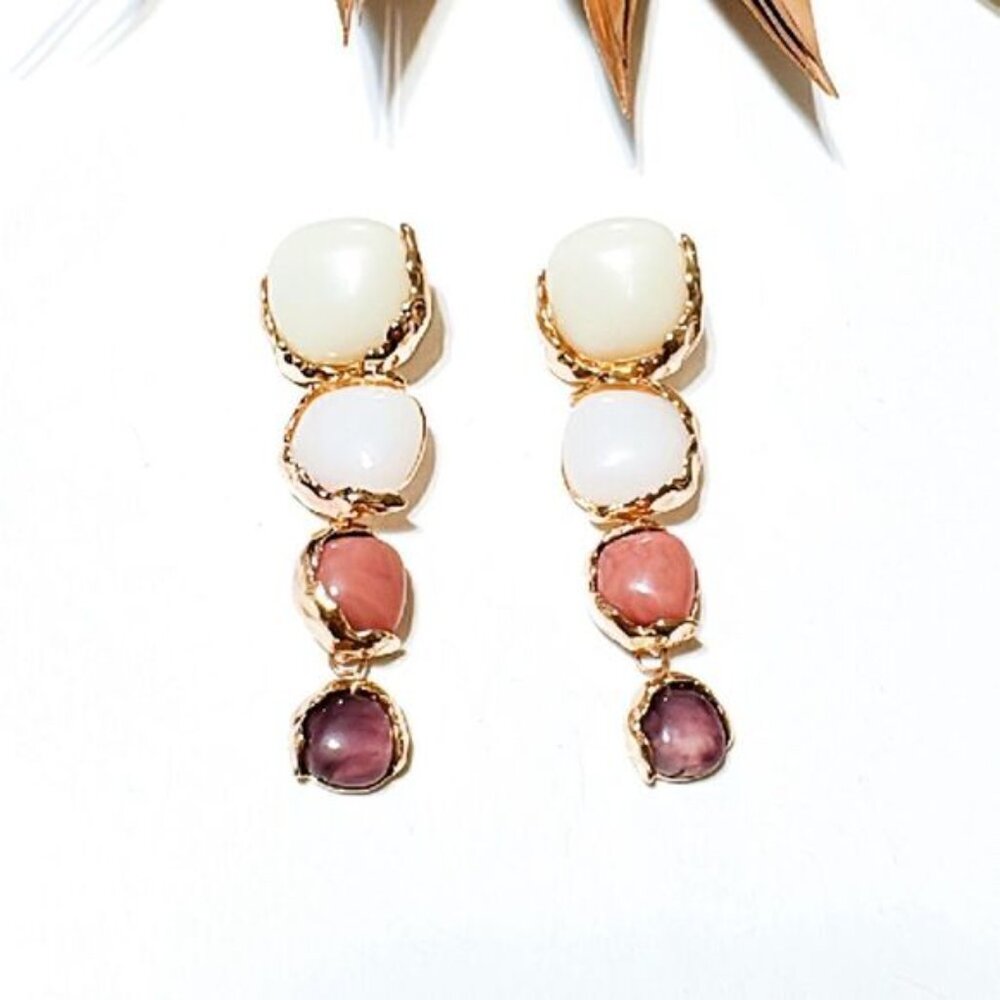 Crystal drop earrings N399 - Picture 2 of 5